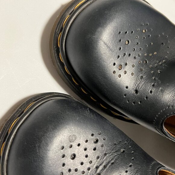 VINTAGE Dr. Martens Black Leather Mary Jane Shoes double Buckle Strap Y2K - Picture 4 of 10